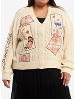 Disney Lilo & Stitch Fall Patch Cable Knit Girls Cardigan Plus Size - US 8831