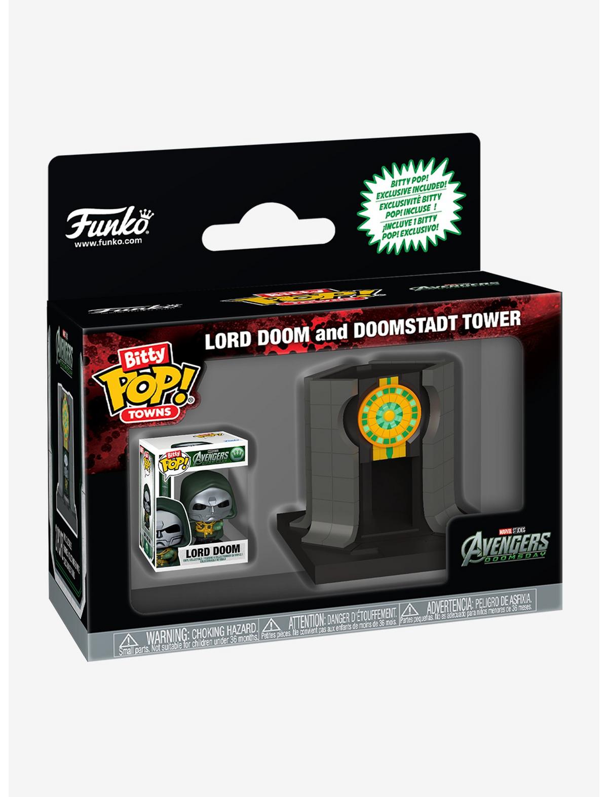Funko Marvel Avengers: Doomsday Bitty Pop! Town Lord Doom & Doomstadt Tower Figure Set - US 4248