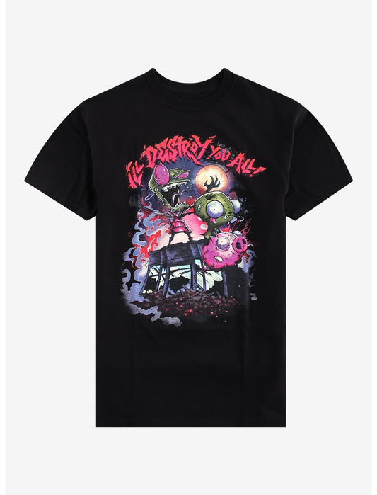 Invader Zim Destroy You All T-Shirt - US 4476
