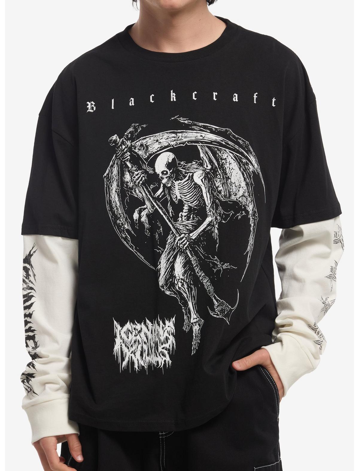 Blackcraft X Ice Nine Kills Skeleton Reaper Twofer Long-Sleeve T-Shirt - US 0784