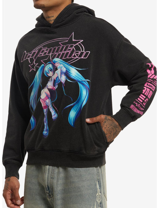 Hatsune Miku Pink Star Icon Hoodie - US 4206