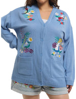 Her Universe Disney Alice In Wonderland Embroidered Girls Cardigan Plus Size - US 3986
