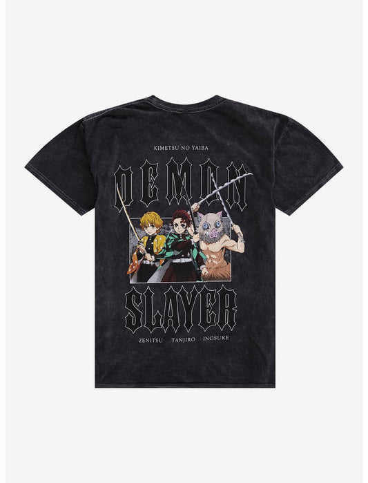 Demon Slayer: Kimetsu No Yaiba Group Mineral Wash T-Shirt - US 0574