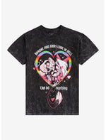 Hazbin Hotel Charlie & Vaggie KeeKee Hug Pride T-Shirt - US 8878
