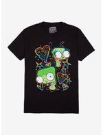 Invader Zim GIR Rainbow Doodles T-Shirt - US 4816