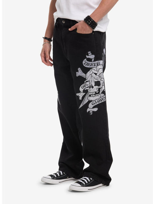 Ed Hardy Death Or Glory Skeleton Jeans - US 0323