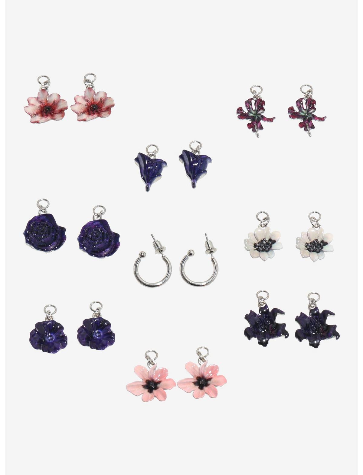 Cosmic Aura Deadly Floral Interchangeable Charm Earring Set - US 4099