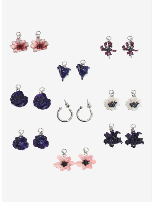 Cosmic Aura Deadly Floral Interchangeable Charm Earring Set - US 4099