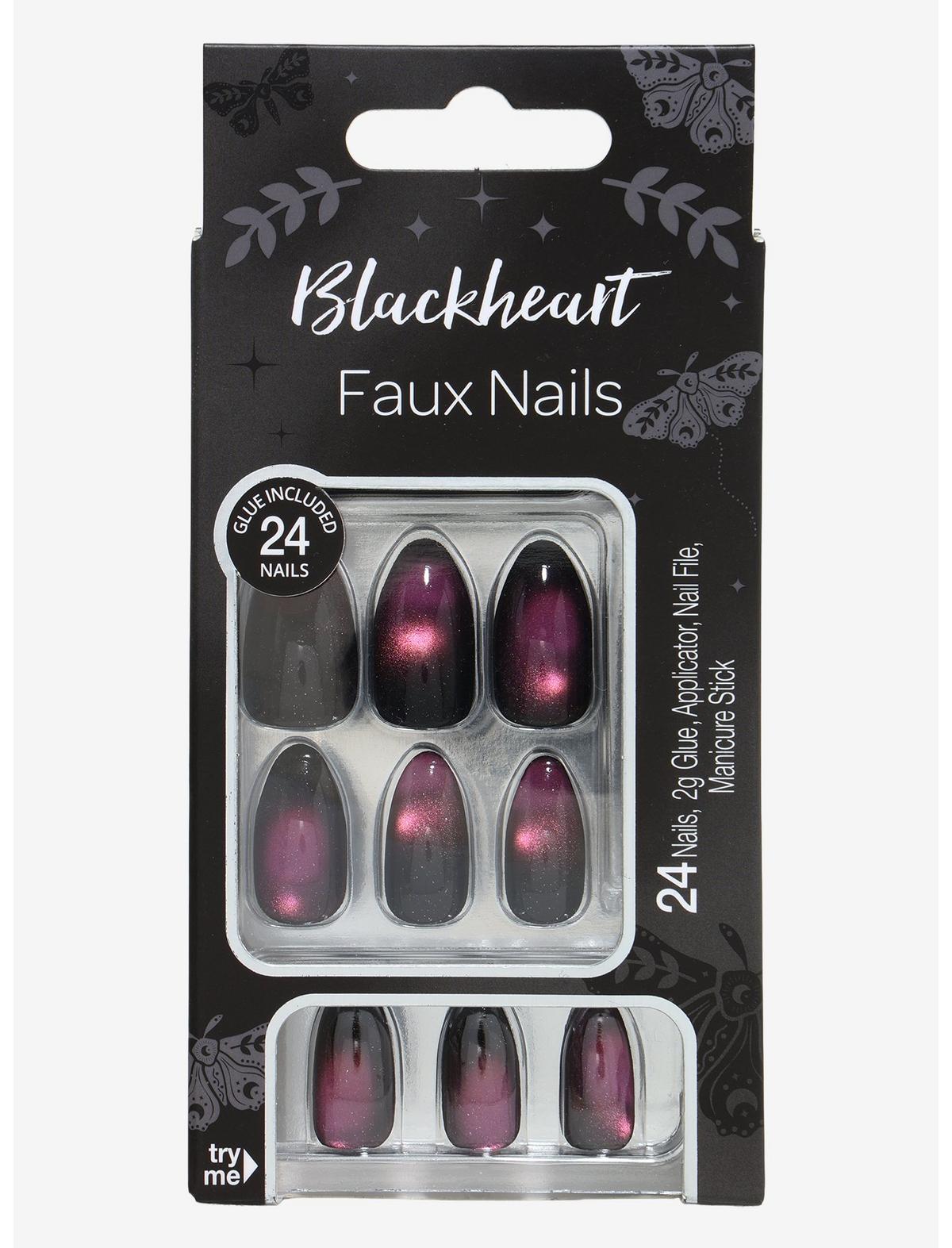 Blackheart Purple Cateye Press-On Nail Set - US 7875