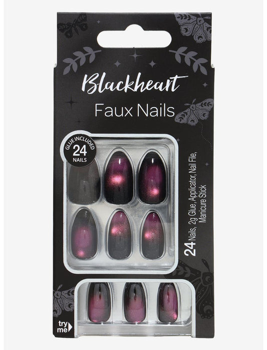 Blackheart Purple Cateye Press-On Nail Set - US 7875