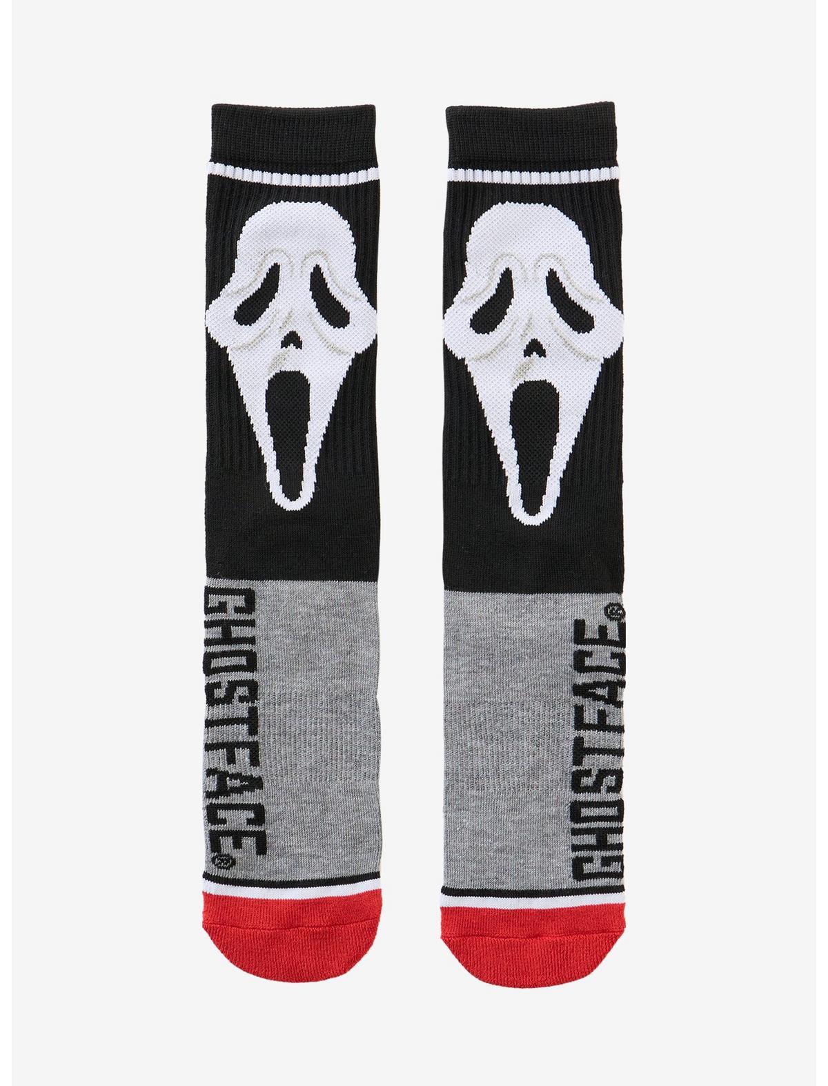 Ghost Face Mask Stripe Crew Socks - US 1611
