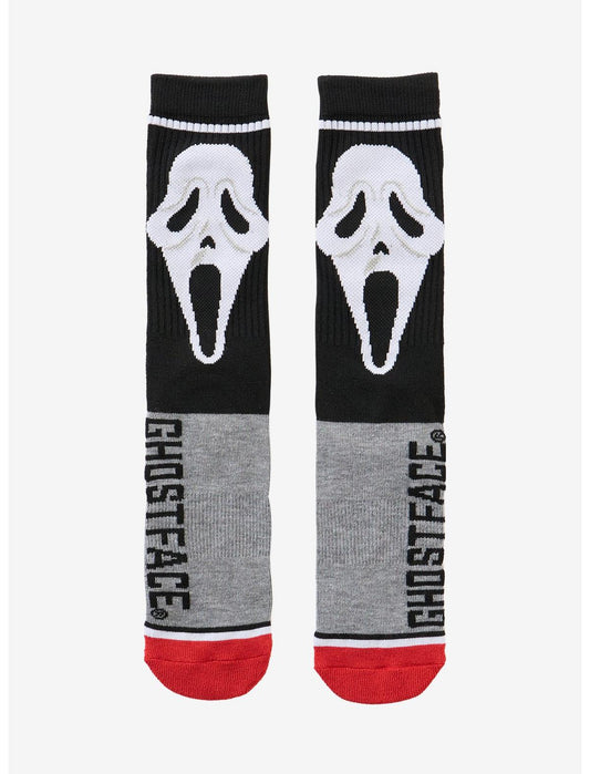 Ghost Face Mask Stripe Crew Socks - US 1611