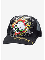 Ed Hardy Flaming Skull Trucker Hat - US 3317