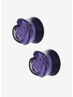 Glass Purple Rose Flare Plug 2 Pack - US 9136