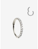 20G Steel Silver Bling Hinged Clicker - US 6261