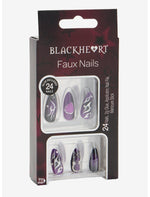 Blackheart Black & Purple Cyber Press-On Nail Set - US 4424