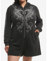 Destructive Heart Filigree Girls Hooded Romper Plus Size - US 7861