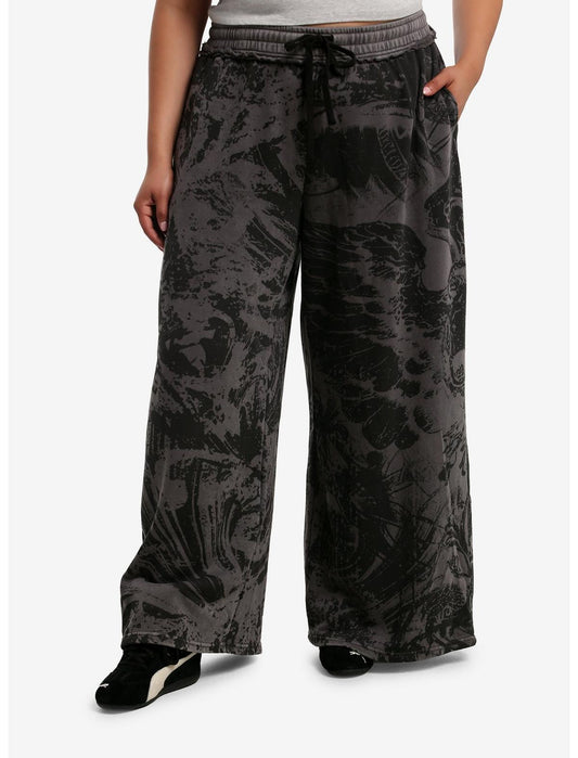 Explosion Grey & Black Girls Lounge Pants Plus Size - US 7210