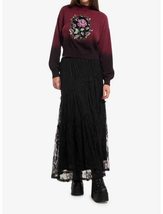 Cosmic Aura Floral Ombré Girls Sweater - US 2820
