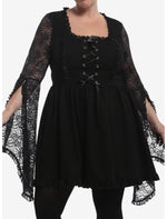 Cosmic Aura Corset Lace Bell Sleeve Dress Plus Size - US 0683