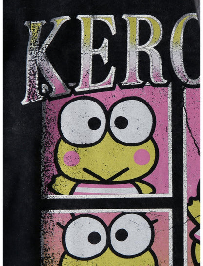 Keroppi Grid Mineral Wash T-Shirt - US 7181