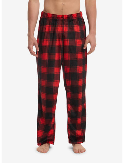 Black & Red Plaid Pajama Pants - US 9355