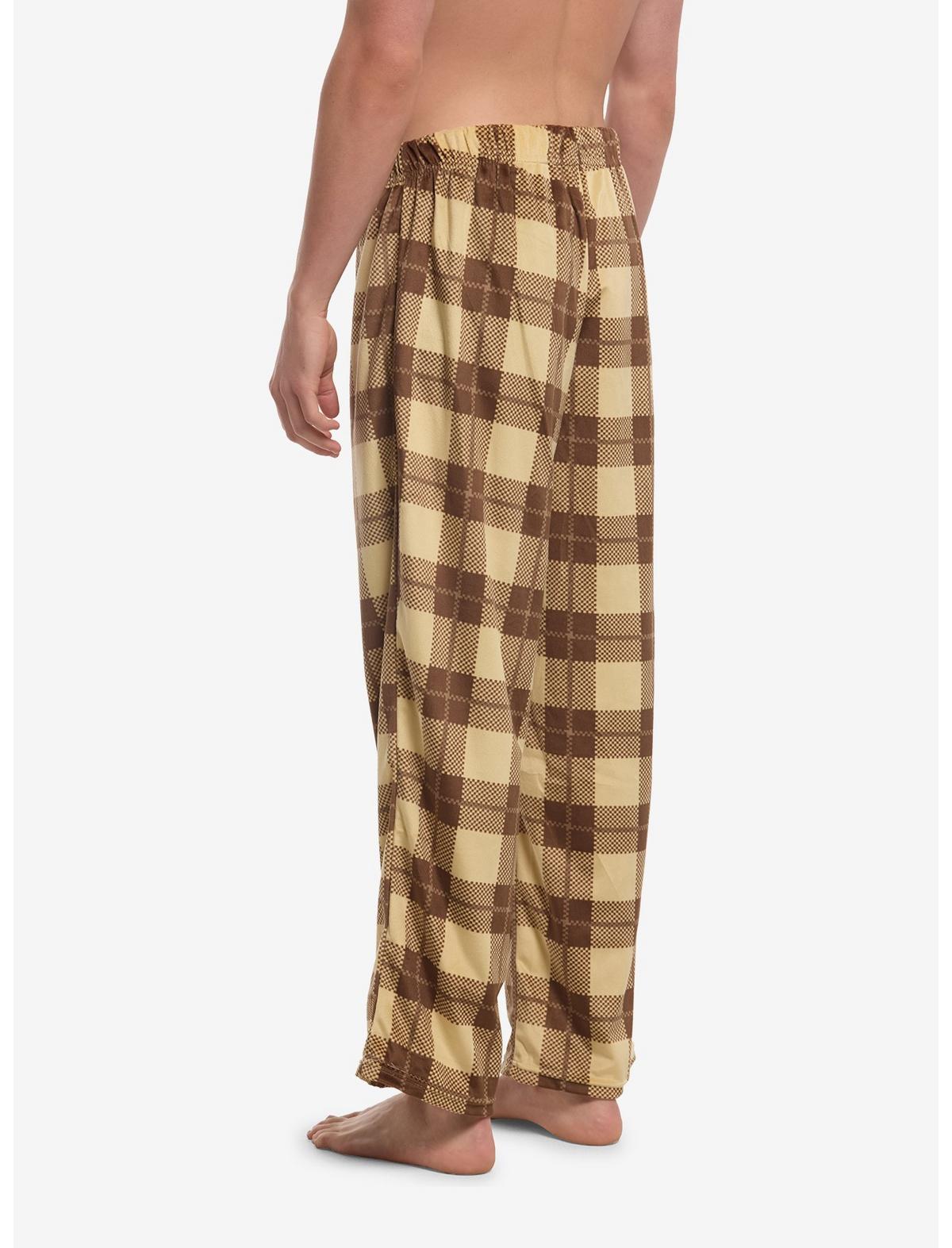 Brown & Tan Plaid Pajama Pants - US 0809
