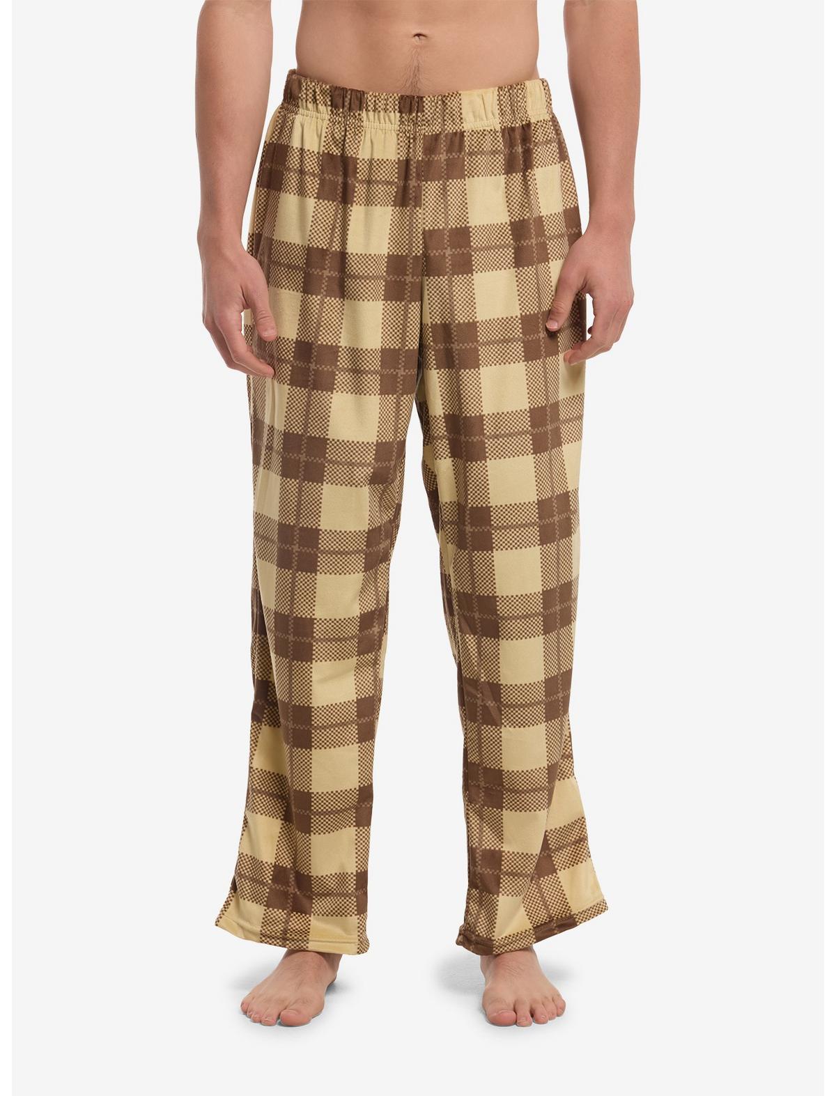 Brown & Tan Plaid Pajama Pants - US 0809