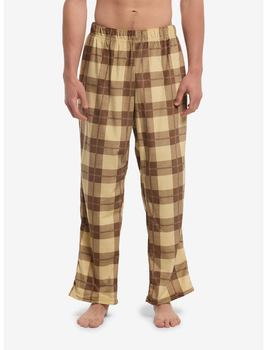 Brown & Tan Plaid Pajama Pants - US 0809