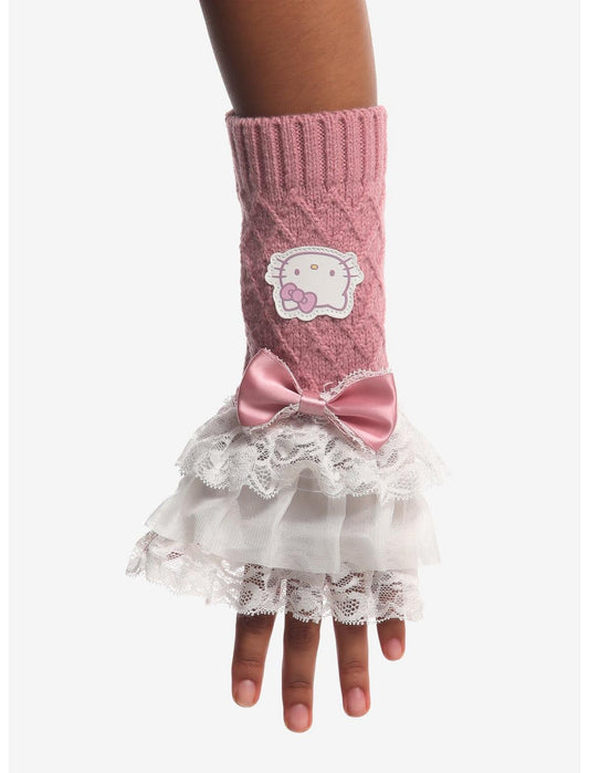 Hello Kitty Lolita Lace Fingerless Gloves - US 7008