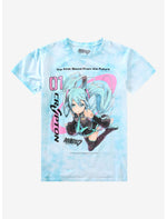 Hatsune Miku Crypton Blue Tie-Dye T-Shirt - US 5774