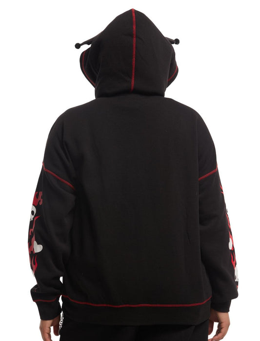 Kuromi Red Flame Figural Ears Girls Hoodie Plus Size - US 4716
