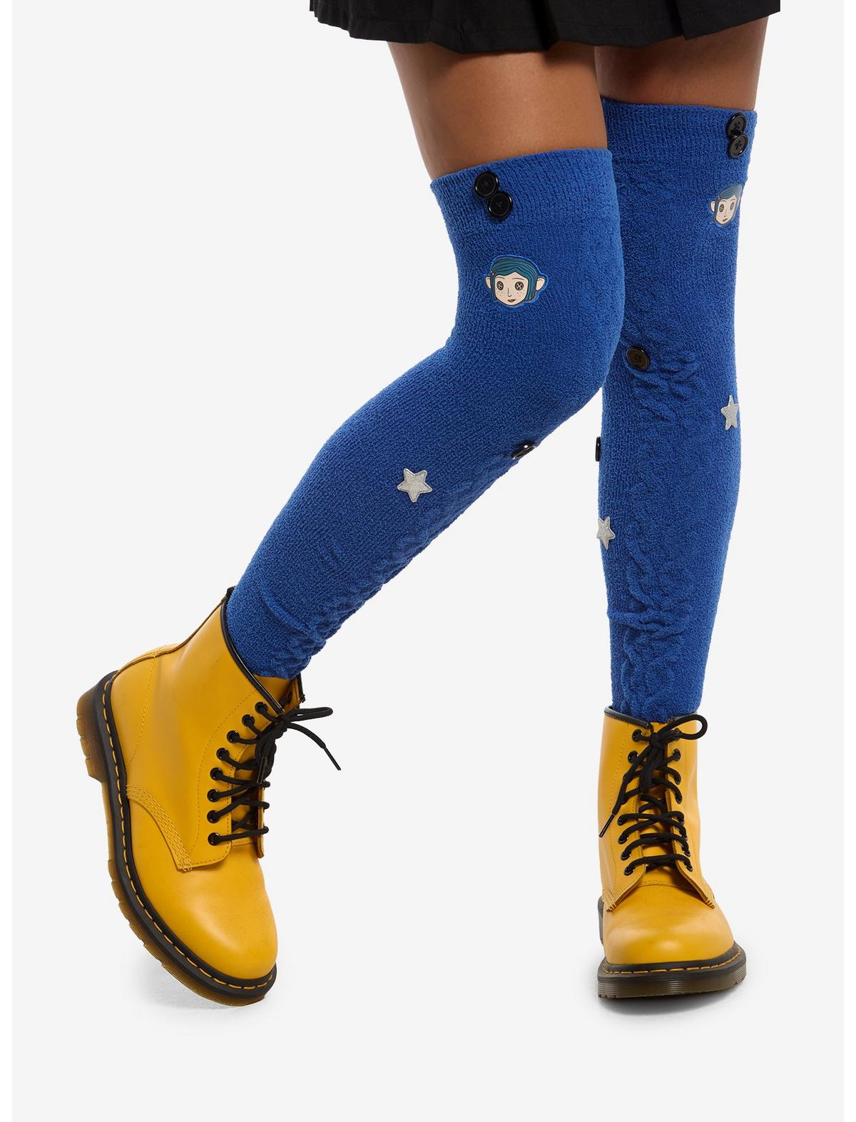 Coraline Buttons Over-The-Knee Socks - US 4885