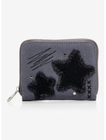 Grey Frayed Star Mini Zipper Wallet - US 5341