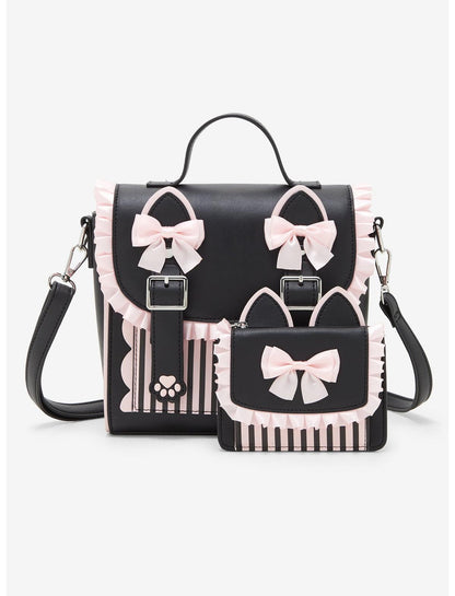 Black & Pink Kawaii Cat Ear Wallet - US 3320