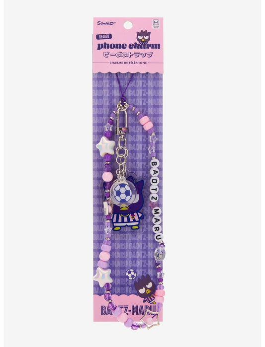 Hamee Badtz-Maru Soccer Bead Phone Charm - US 3368