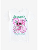 Metallica The Shortest Straw Pink Skull T-Shirt - US 3737