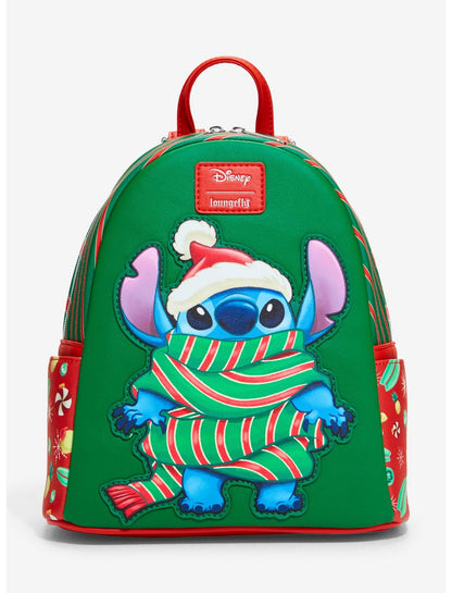 Loungefly Disney Stitch Holiday Scarf Mini Backpack - US 5404