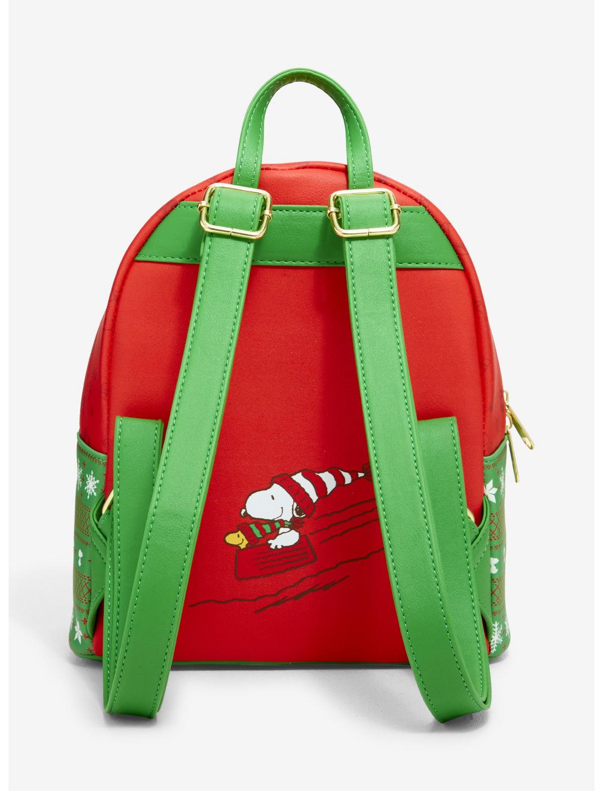 Loungefly Peanuts Snoopy & Woodstock Wreath Mini Backpack - US 9875