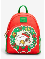 Loungefly Peanuts Snoopy & Woodstock Wreath Mini Backpack - US 9875