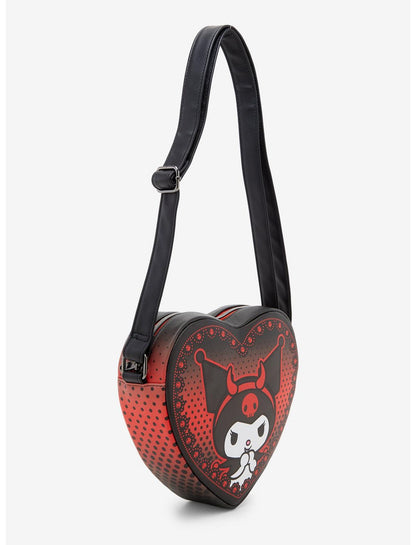 Loungefly Kuromi Devil Heart Crossbody Bag - US 0001