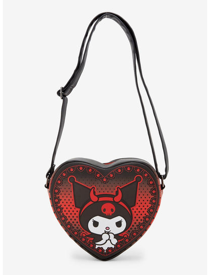 Loungefly Kuromi Devil Heart Crossbody Bag - US 0001