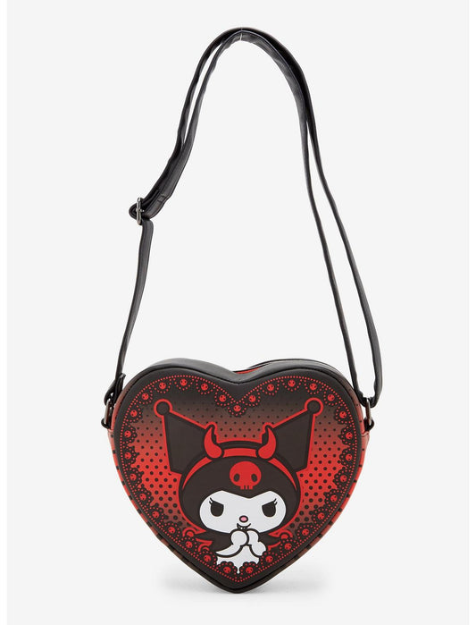 Loungefly Kuromi Devil Heart Crossbody Bag - US 0001