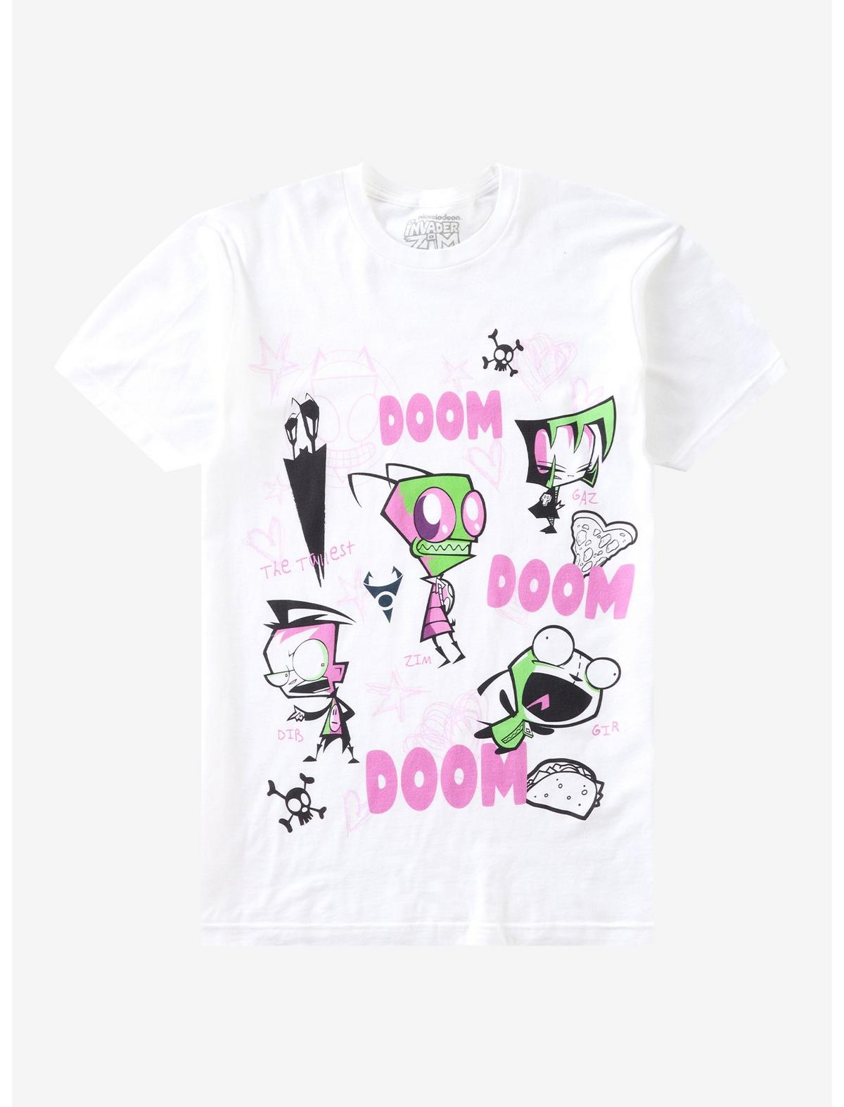 Invader Zim Character Doom Grid T-Shirt - US 5258