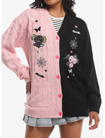 Lloromannic Split Cable Knit Girls Cardigan - US 2152