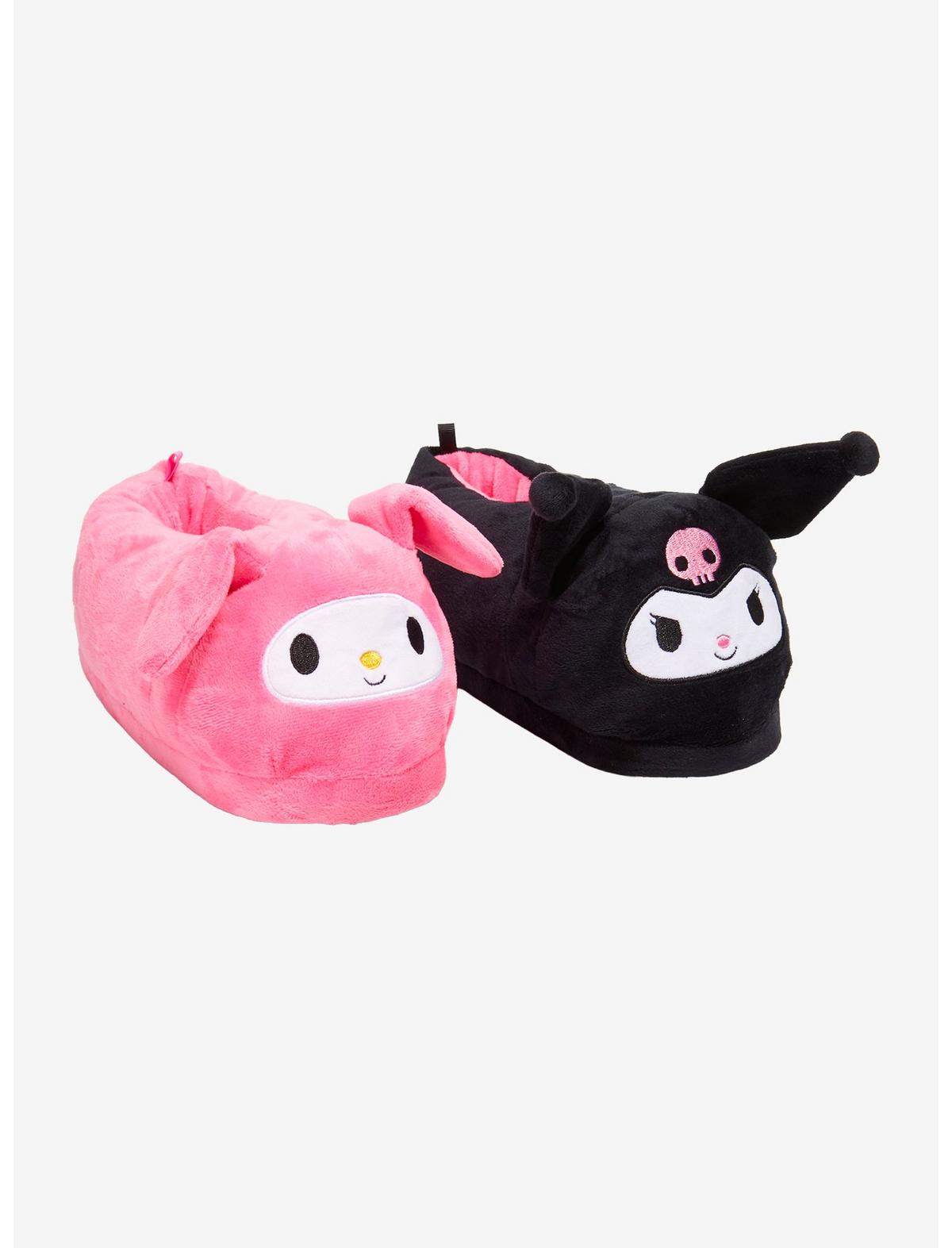 Kuromi & My Melody Mismatch Plush Slippers - US 1207
