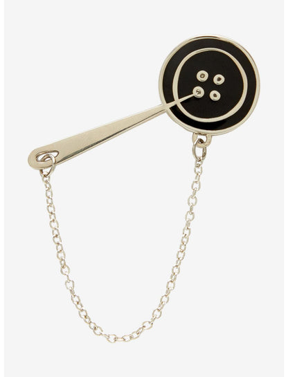 Coraline Button Thread Chain Enamel Pin Hot Topic Exclusive - US 3897