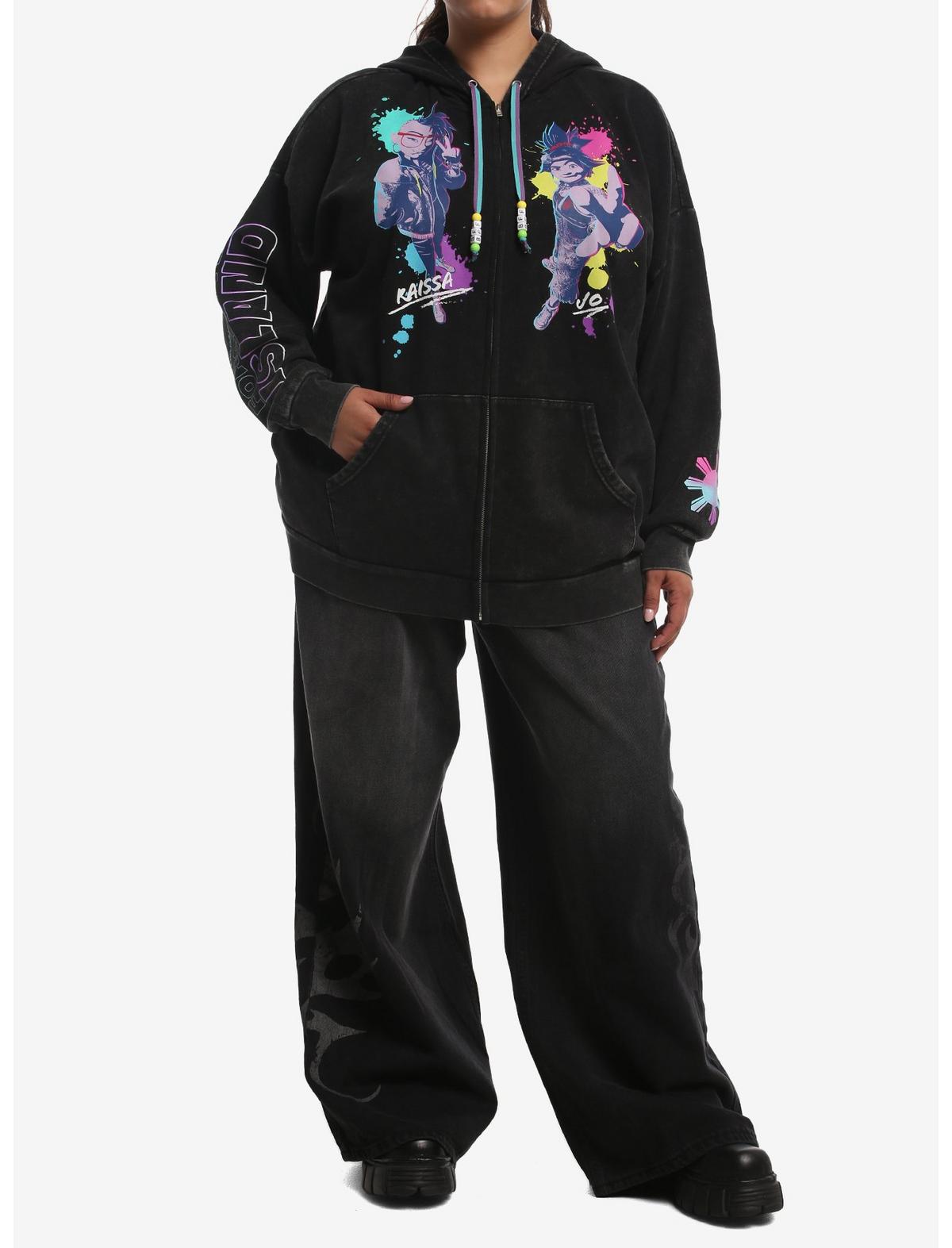DreamWorks Animation's Forgotten Island Raissa & Jo Girls Oversized Hoodie Plus Size - US 7605