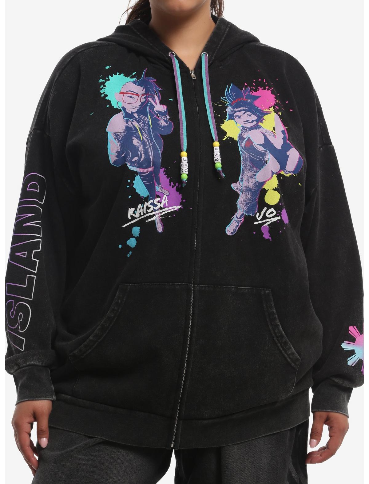 DreamWorks Animation's Forgotten Island Raissa & Jo Girls Oversized Hoodie Plus Size - US 7605