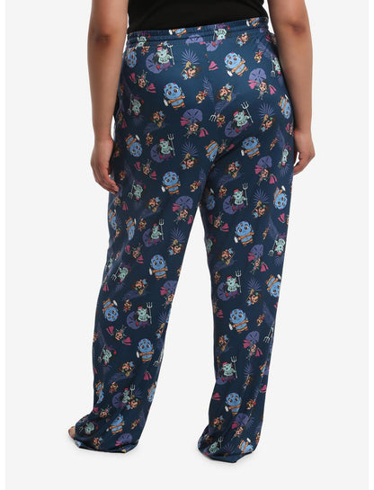 DreamWorks Animation's Forgotten Island Chibi Character Pajama Pants Plus Size - US 1632